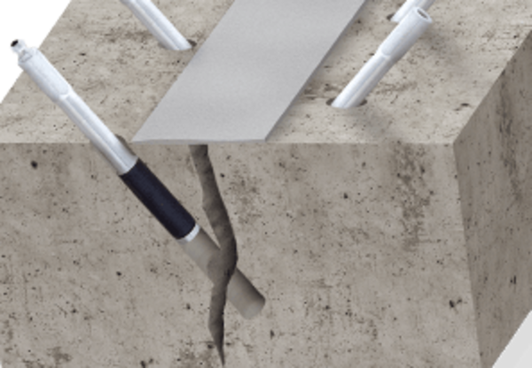 Injektáž trhlin v betonu - rastr